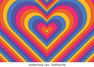 Valentine Background Vibrant heart Illustration 
