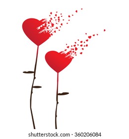 Valentine backgrounds with abstract hearts - vector illustration