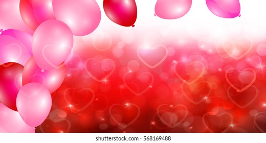 Valentine Balloon Heart Background