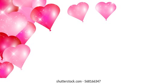 Valentine Balloon Pink Background