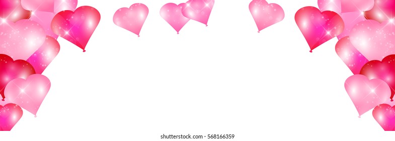 Valentine Balloon Pink Background