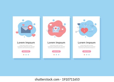 Valentine banner concept. design for web UI, mobile upp, banner, poster.Vector illustration