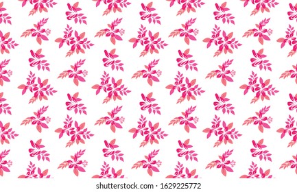 Valentine banner design with leaf and flower elegant pattern background.
