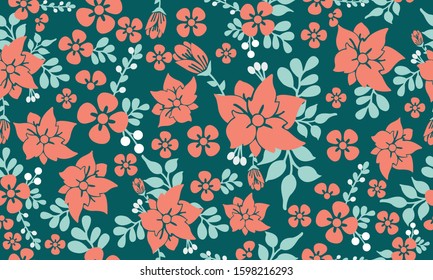 Valentine banner design and seamless rose flower pattern background.