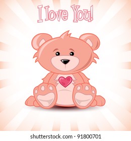 Valentine bear card