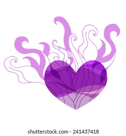 valentine beautiful patterned heart vector