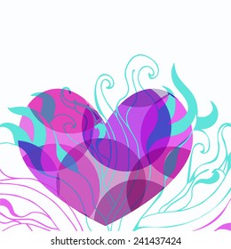  valentine beautiful patterned heart vector
