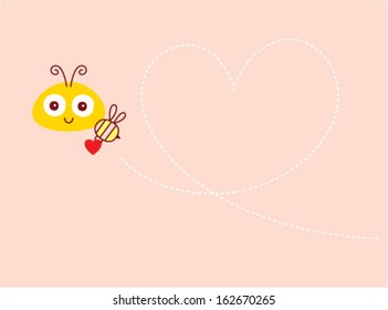 valentine bee gift card