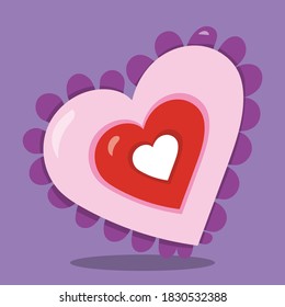 ilustración vectorial de diseño cardiaco de abejas valentinas
