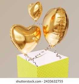 valentine bhirthday balloone 3d vector heart 