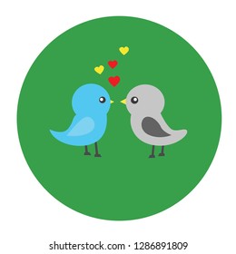 Valentine Bird. Love. 