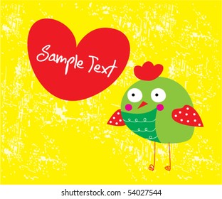 valentine bird love tag