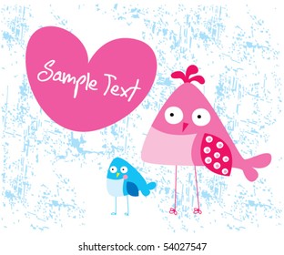 valentine bird love tag