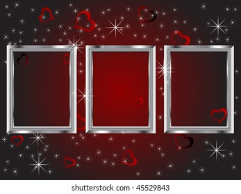 Valentine black background - vector illustration