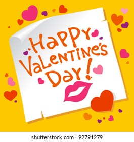 Valentine blank with hearts.