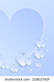 Valentine blue love heart background. Design for special days, women's day, valentine's day, birthday, mother's day, father's day, Christmas, wedding, and event celebrations.