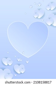 Valentine blue love heart background. Design for special days, women's day, valentine's day, birthday, mother's day, father's day, Christmas, wedding, and event celebrations.