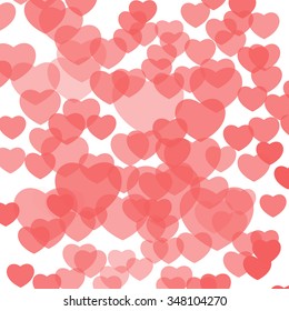 valentine bokeh white background for lovers. vector illustration