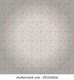 Valentine bubblegum pink geometric seamless pattern in ancient style.