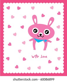 valentine bunny doodle