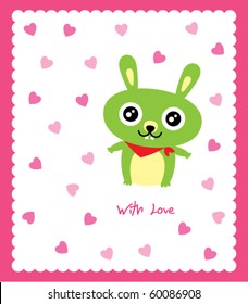 valentine bunny doodle