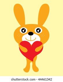 valentine bunny with love