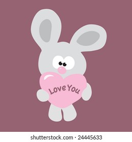 valentine bunny vector (more in portfolio)