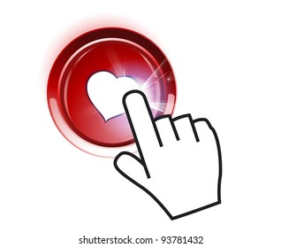 Valentine Button, easy color editable