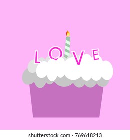 Valentine cake of love.