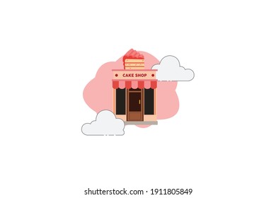 Icono de la nube de la tienda de tartas de San Valentín
