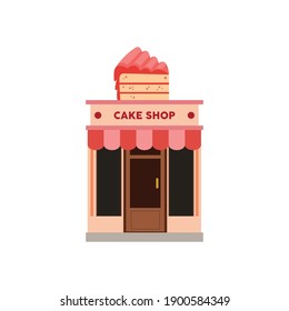 Icono del vector de la tienda de tartas de Valentine