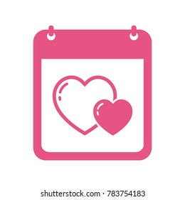 valentine calendar vector illustration, calendar vector icon, love icon, wedding calendar