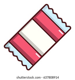 Valentine candy bag icon. Cartoon illustration of valentine candy bag vector icon for any web