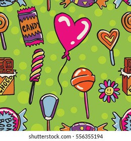 valentine candy chocolate love seamless pattern