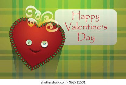 Valentine card 3. Vector illustration.