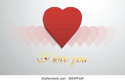 Valentine card 7. Vector illustration.