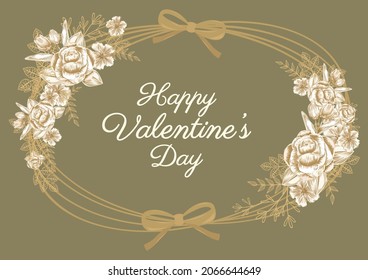 valentine card art design vector