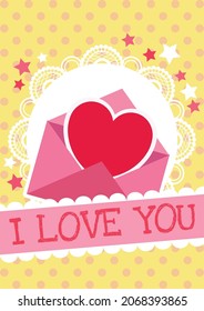 valentine card art design vector