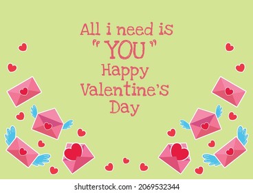 valentine card art design vector