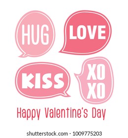 valentine card with cute bubble speech 