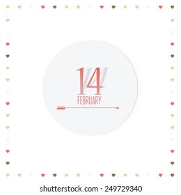 Valentine card with date