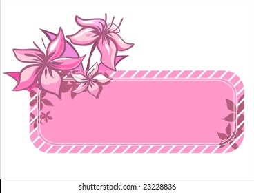 valentine card decorated by flowers