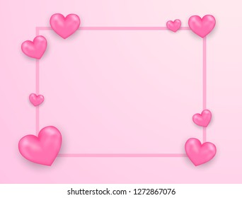 Valentine Card Design With Balloons Heart Vector illustrations Flyers invite banner brochu