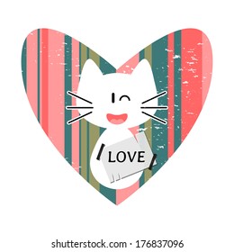 Valentine card design with decorative heart