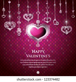 Valentine card design. Vector illustration.