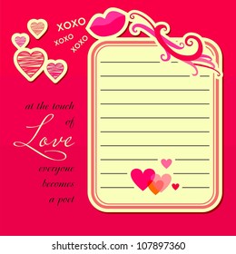 Valentine card design (vector version)