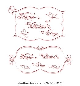 Valentine card design white color background. Vector illustration. Can use for greeting card of valentine's day