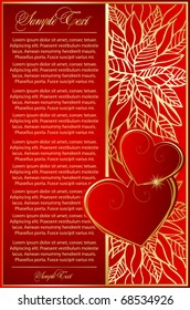 valentine card with floral pattern