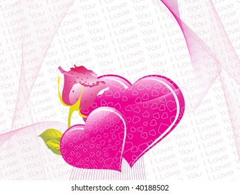 valentine card with flower text