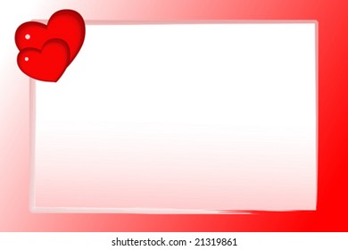 Tarjeta de San Valentín con mensaje de marco y corazones - Scrapbook útil